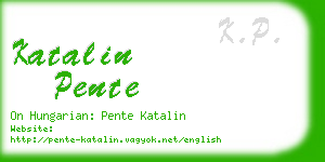 katalin pente business card